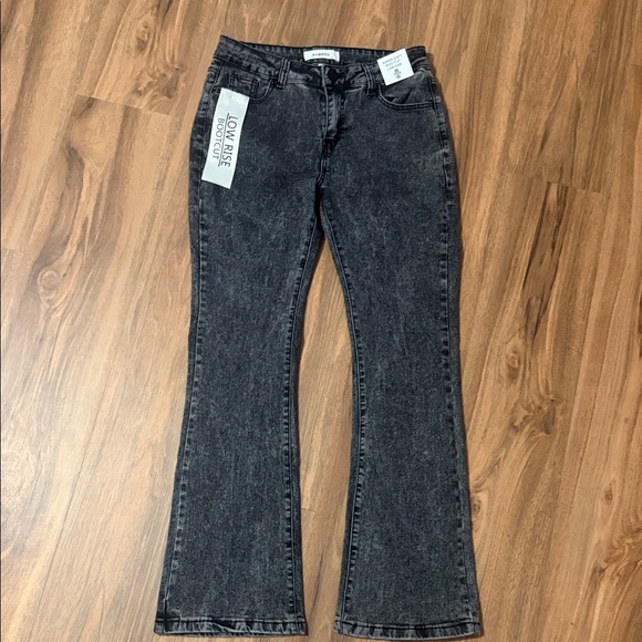 BAMBOO Denim - BAMBOO Charcoal,low rise,boot cut jeans